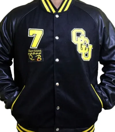 Justice League Cyborg Black Varsity Jacket