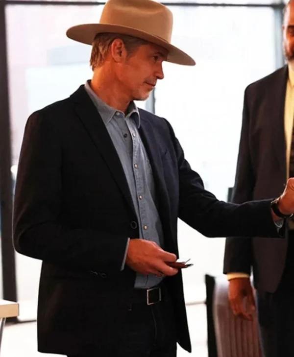 Justified City Primeval 2023 Timothy Olyphant Black Blazer
