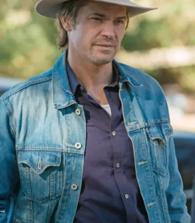 Justified Timothy Olyphant Blue Denim Jacket