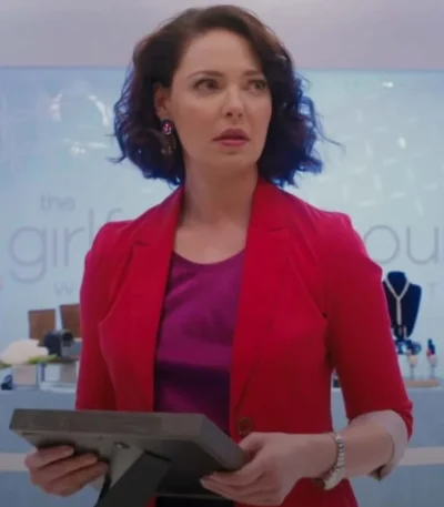 Katherine Heigl Firefly Lane Red Cotton Blazer