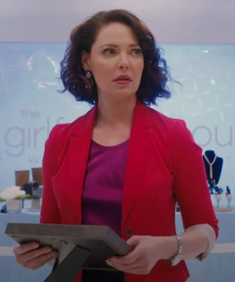 Katherine Heigl Firefly Lane Red Cotton Blazer Katherine Heigl Firefly Lane Red Cotton Blazer
