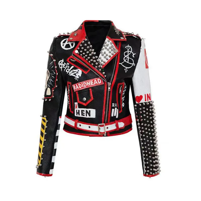 Kiel West Hip Hop Rock Biker Leather Jacket Kiel West Hip Hop Rock Biker Leather Jacket