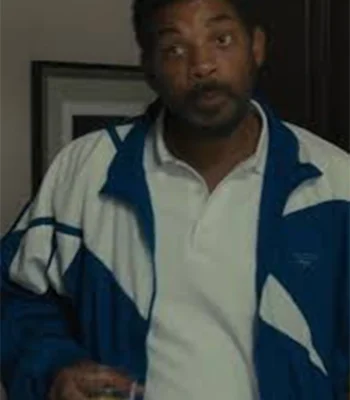 King Richard Will Smith Blue and White Jacket