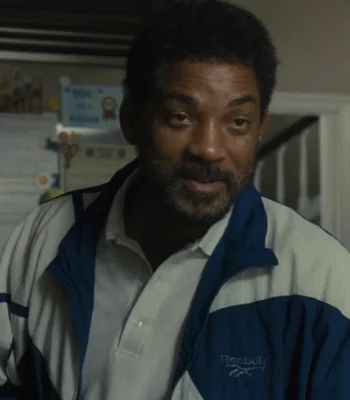 King Richard Will Smith Blue and White Jacket