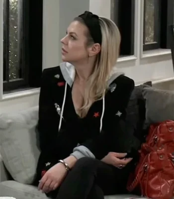 Kirsten Storms General Hospital Embellished Hooded Jacket