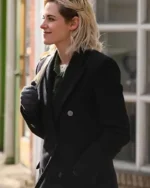 Happiest Season Kristen Stewart Black Trench Coat