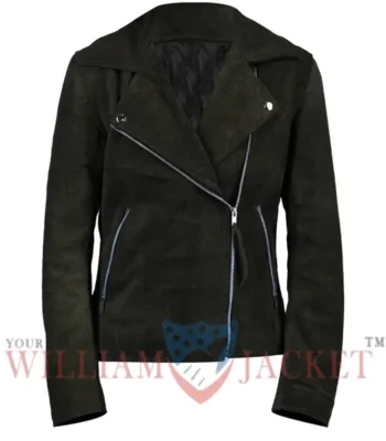 General Hospital Kristina Davis Suede Moto Jacket