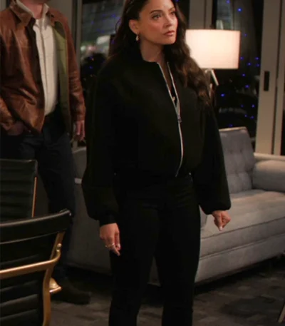 Lacey Quinn Found S02 Black Bomber Jacket