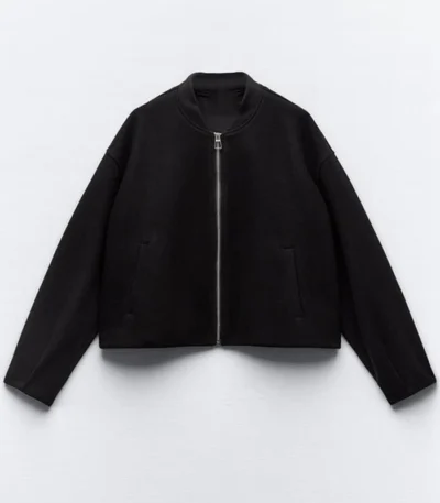 Lacey Quinn Found S02 Black Bomber Jacket