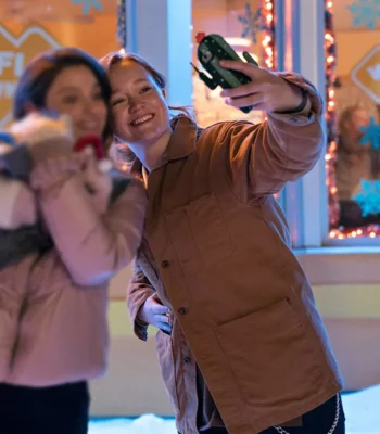 Let It Snow Liv Hewson Brown Jacket
