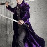 Lewis Tan Into the Badlands Gaius Chau Purple Coat