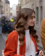 Lily Collins Emily In Paris S02 Orange Jacket