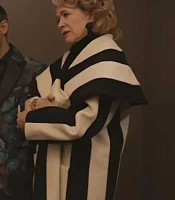 Linda Emond Only Murders In The Building S03 Striped Coat