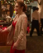 Lindsay Lohan Falling For Christmas Sequin Blazer
