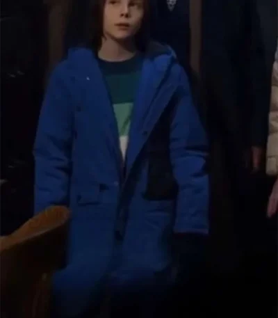 Logan Pierce Mystery on Mistletoe Lane Blue Hooded Jacket