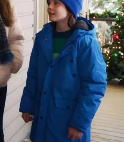 Logan Pierce Mystery on Mistletoe Lane Blue Hooded Jacket
