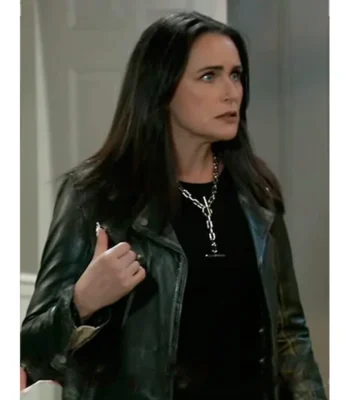 Lois Cerullo General Hospital Black Leather Jacket