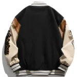 Lora Haag Hip Hop Wool Varsity Jacket With Patches