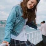 Love 101 Eda Blue Cropped Denim Trucker Jacket