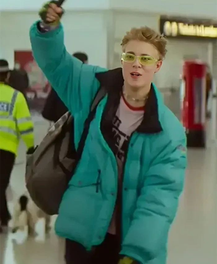 Love At First Sight Ben Hardy Blue Puffer Jacket Love At First Sight Ben Hardy Blue Puffer Jacket