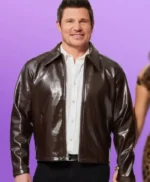 Love Is Blind Nick Lachey Brown Leather Jacket
