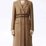 Love Life Anna Kendrick Brown Trench Wool Coat