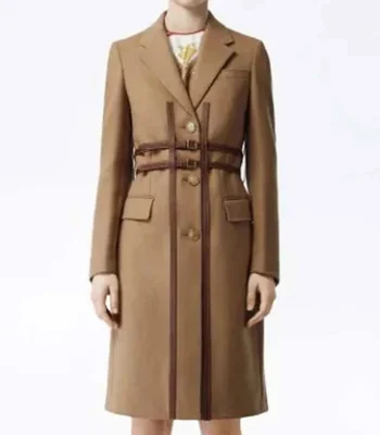 Love Life Anna Kendrick Brown Trench Wool Coat