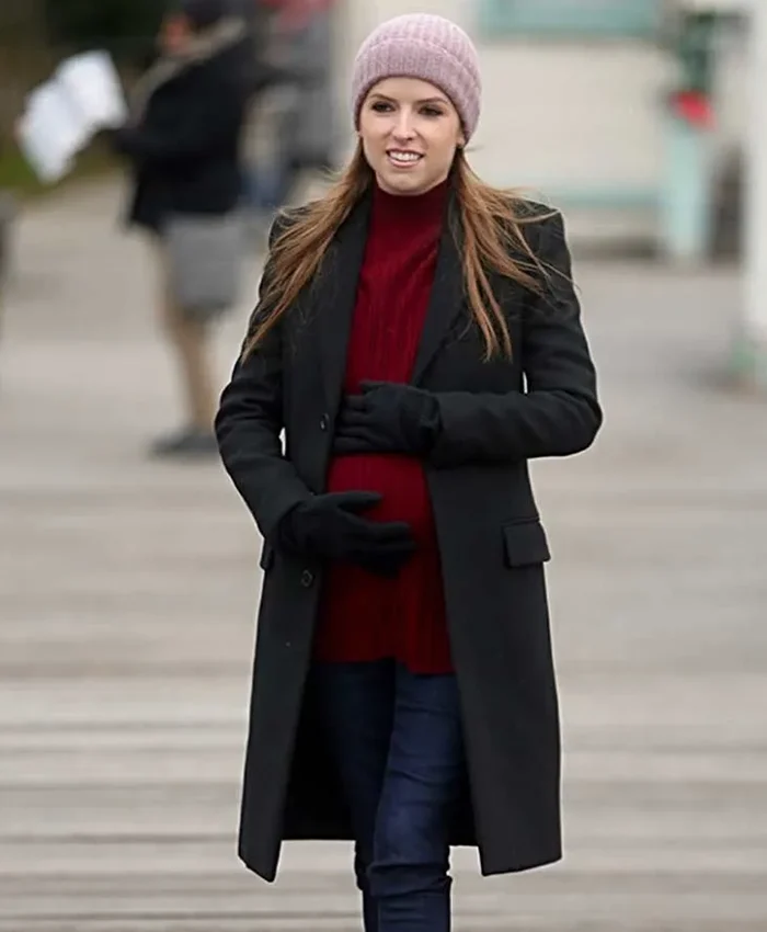 Love Life Darby Carter Black Wool Trench Coat Love Life Darby Carter Black Wool Trench Coat