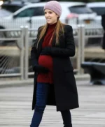 Love Life Darby Carter Black Wool Trench Coat