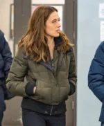 Chicago P.D. S07 Marina Squerciati Black Bomber Jacket