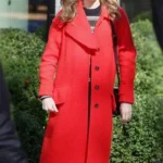 Love Life Darby Carter Red Wool Trench Coat
