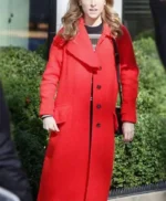 Love Life Darby Carter Red Wool Trench Coat
