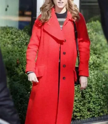 Love Life Darby Carter Red Wool Trench Coat