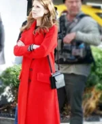 Love Life Darby Carter Red Wool Trench Coat