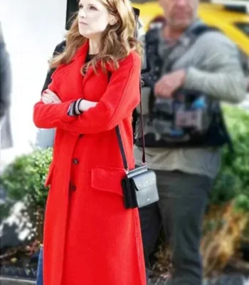 Love Life Darby Carter Red Wool Trench Coat