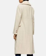 Love Life Sara Yang Fur Collar Trench Wool Coat