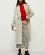 Love Life Sara Yang Fur Collar Trench Wool Coat
