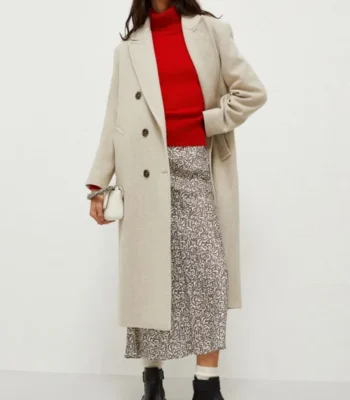 Love Life Sara Yang Fur Collar Trench Wool Coat