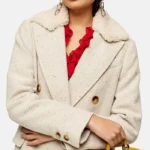 Love Life Sara Yang Fur Collar Trench Wool Coat