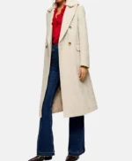 Love Life Sara Yang Fur Collar Trench Wool Coat