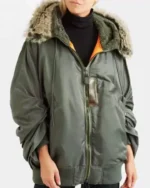 Love Life Sara Yang Green Parka Hooded Jacket