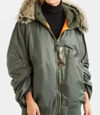Love Life Sara Yang Green Parka Hooded Jacket