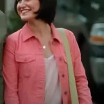 Love Served Here Eva Tavares Pink Denim Jacket