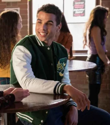 Love Victor Andrew Letterman Green & White Jacket