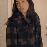 Love, Victor S03 Pilar Salazar Brown Checkered Jacket