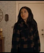 Love, Victor S03 Pilar Salazar Brown Checkered Jacket