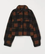 Love, Victor S03 Pilar Salazar Brown Checkered Jacket