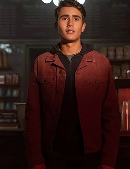 Love Victor Salazar Michael Cimino Burgundy Color Jacket Love Victor Salazar Michael Cimino Burgundy Color Jacket