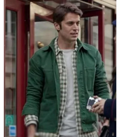 Lucas Bravo Emily In Paris Gabriel Cotton Green Jacket