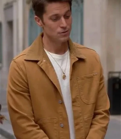 Lucas Bravo Emily In Paris Gabriel S02 Brown Jacket